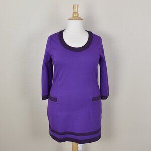 Boden Contrast Trim Ponte Sheath Dress - 16